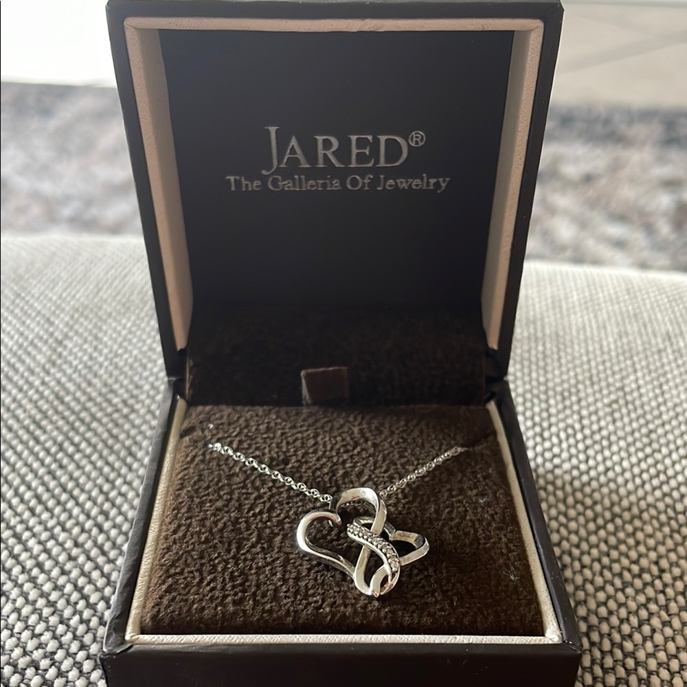 Silver Interlocking Hearts Necklace